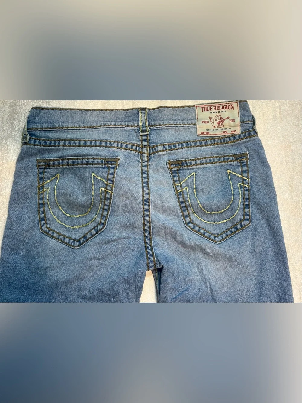 True Religion Men's Light Blue Slim Straight Jeans